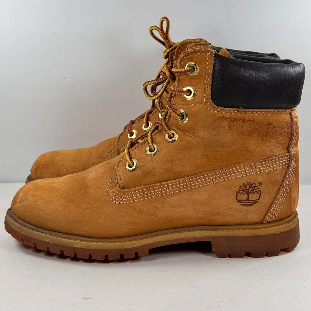 Timberland 6 Inch Premium Waterproof Boots Wheat Nubuck Leather 10361 Men's7M